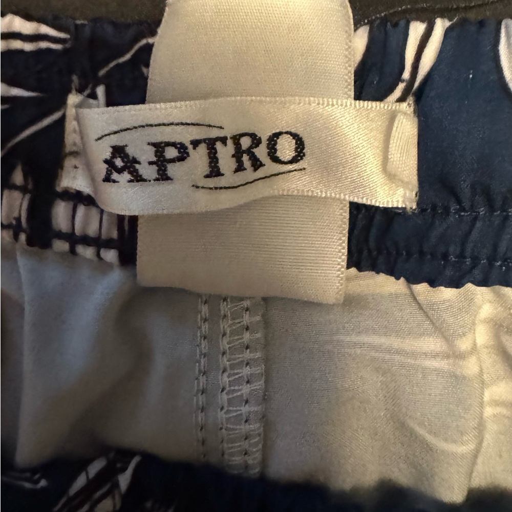 Aptro Blue and White Swim Shorts